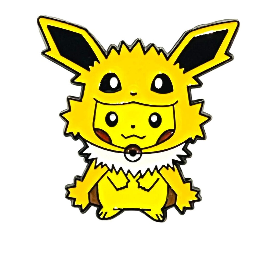 Pokemon Inspired Pikachu Jolteon Fan Made Enamel Pin Lapel Pin